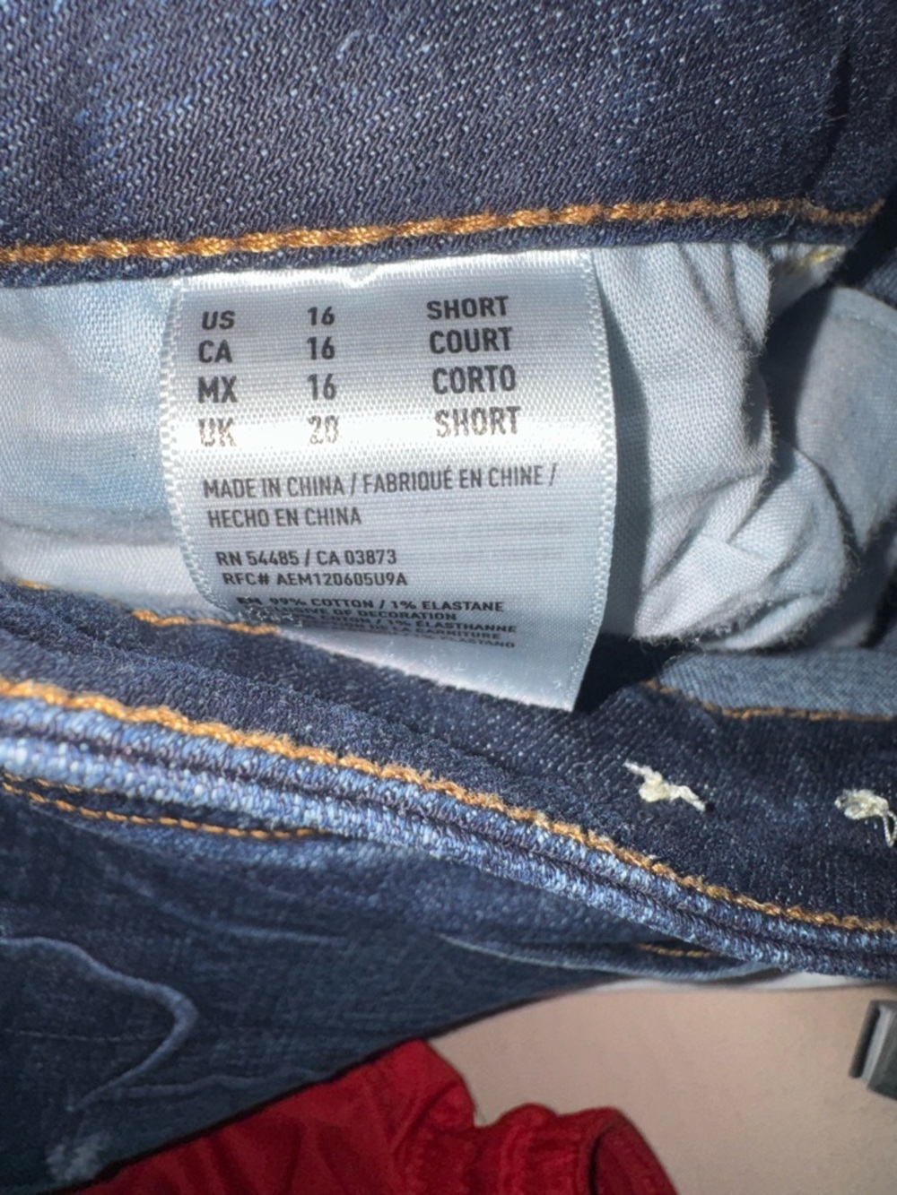 American Eagle Outfitters Dark Blue Distressed Jegging - Picture 7 of 9